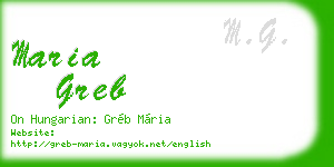 maria greb business card